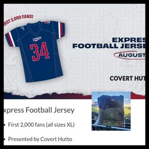 NEW ROUND ROCK EXPRESS L.E. 2000 Football Jersey XL #34 Texas Rangers Nolan Ryan